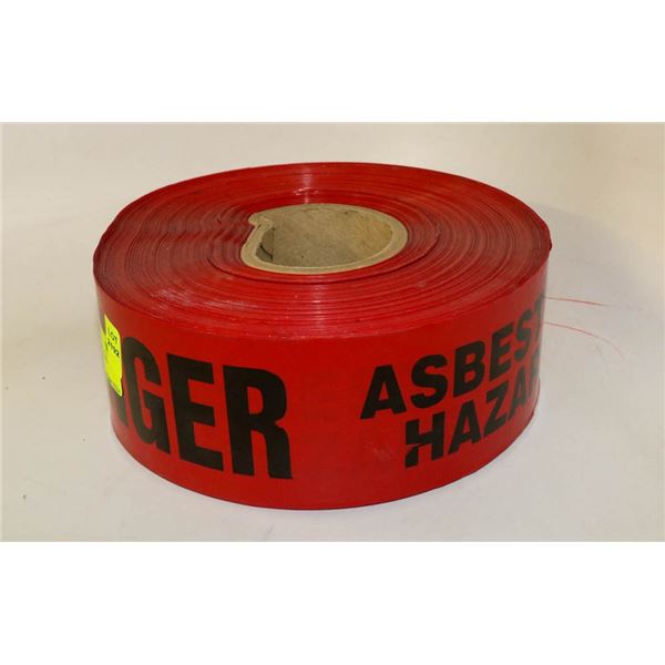DANGER ASBESTOS HAZARD CAUTION TAPE ROLL