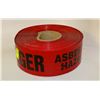 Image 1 : DANGER ASBESTOS HAZARD CAUTION TAPE ROLL