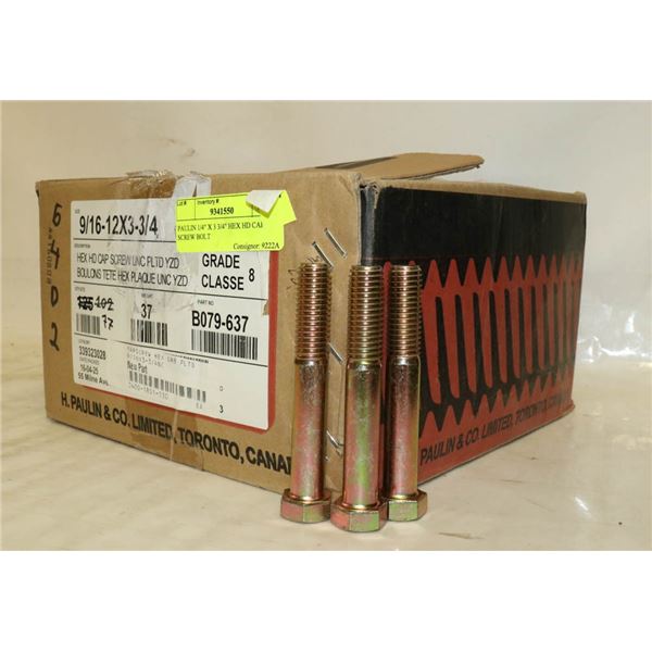 PAULIN 1/4" X 3 3/4" HEX HD CAP SCREW BOLT