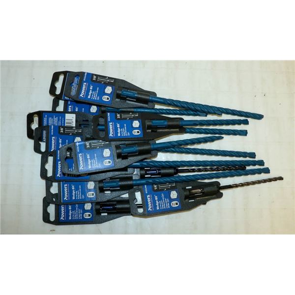 FLAT LOT OF POWERS-WEDGE BITS VARIOUS SIZES