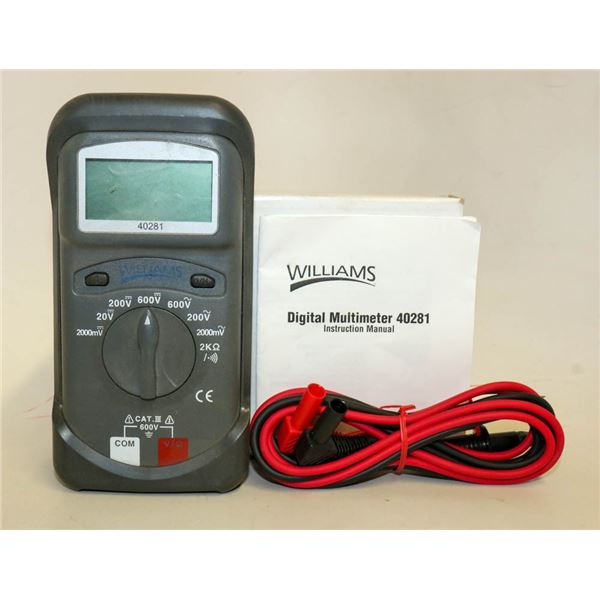 WILLIAMS DIGITAL MULTIMETER 40281