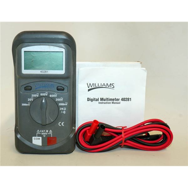 WILLIAMS DIGITAL MULTIMETER 40281