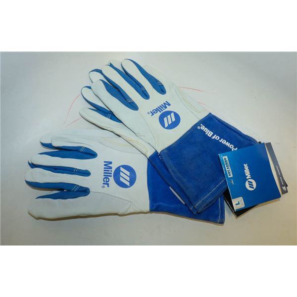 2 PAIRS OF MILLER ARC ARMOR WELDING GLOVES LARGE