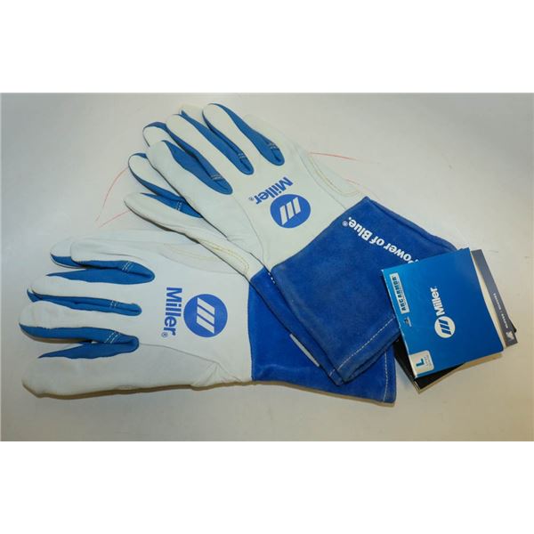 2 PAIRS OF MILLER ARC ARMOR WELDING GLOVES LARGE