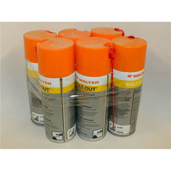 6 CANS OF WALTER BOLT-OUT 400ML PER CAN