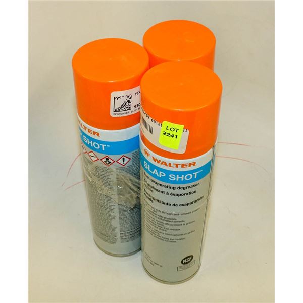 3 CANS OF WALTER SLAP SHOT FAST EVAPORATING