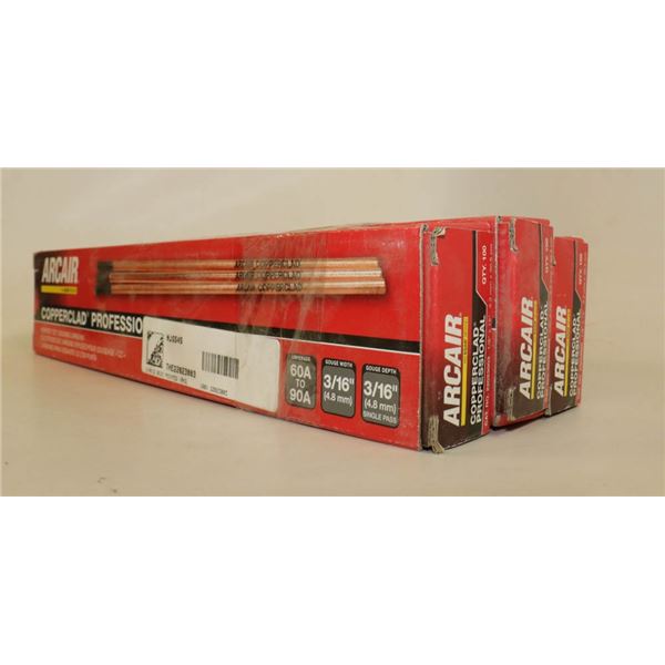 3 BOXES OF ARCAIR COPPERCLAD ELECTRODES