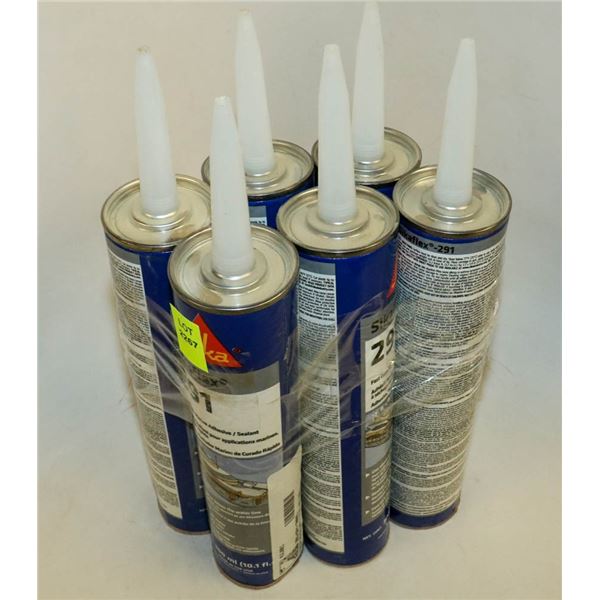 6 TUBES OF SIKAFLEX 291 FAST CURE MARINE ADHESIVE
