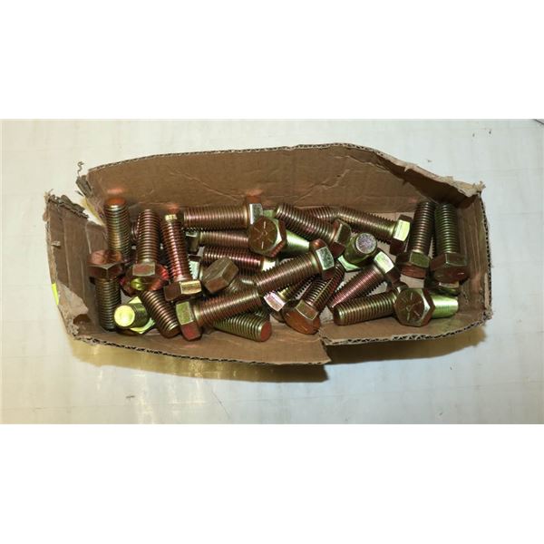 BOX OF 3/4"X2" HEX BOLTS YELLOW ZINC DICHROMATE