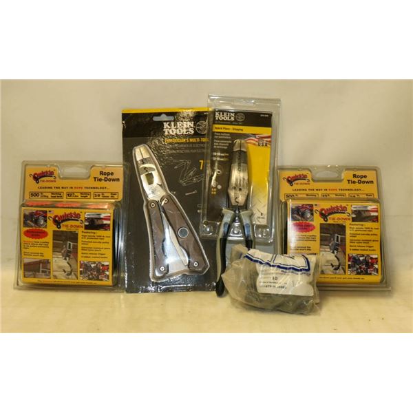 KLEIN TOOLS FLAT LOT PLUS OTHER ITEMS