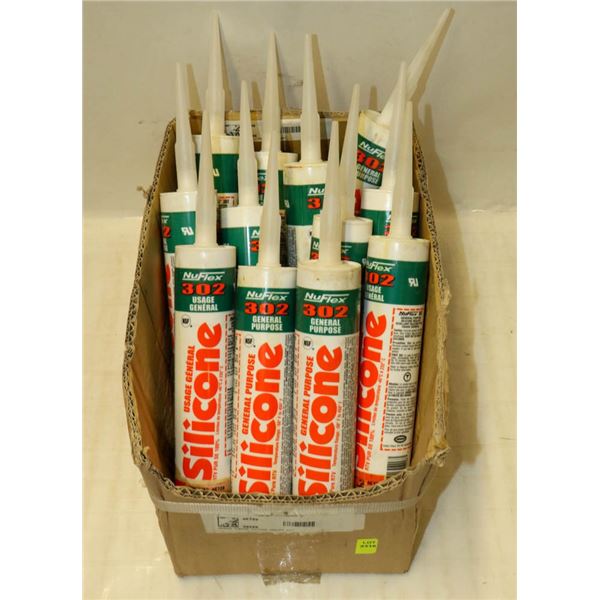 BOX OF 12 GENERAL PURPOSE SILICONE RTV TUBES GREY