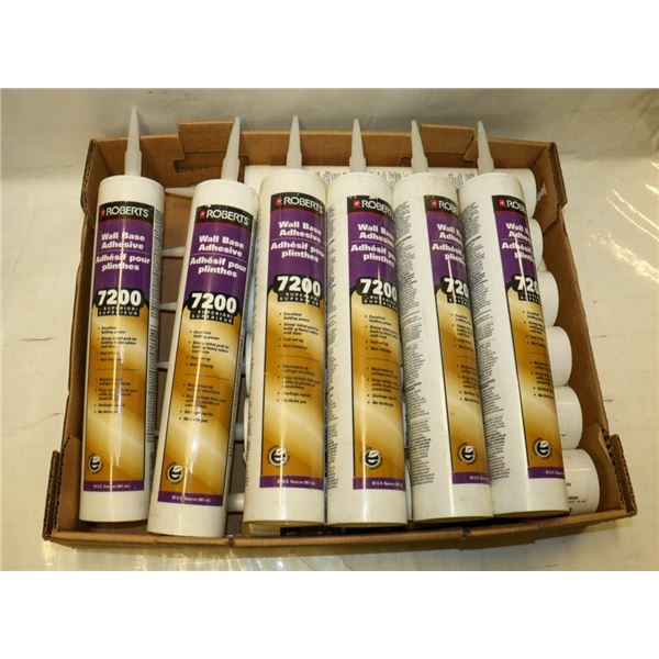 11 TUBES OF ROBERST WALL BASE ADHESIVE 7200