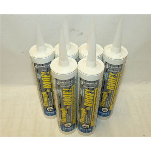 6 TUBES OF SASHCO THROUGH THE ROOF SEALANT 310 ML