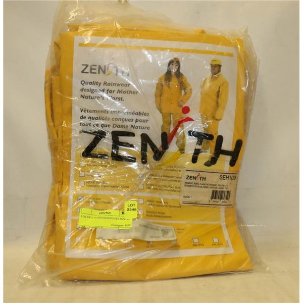 LOT OF 2 ZENITH RAINSUITS SIZE XL