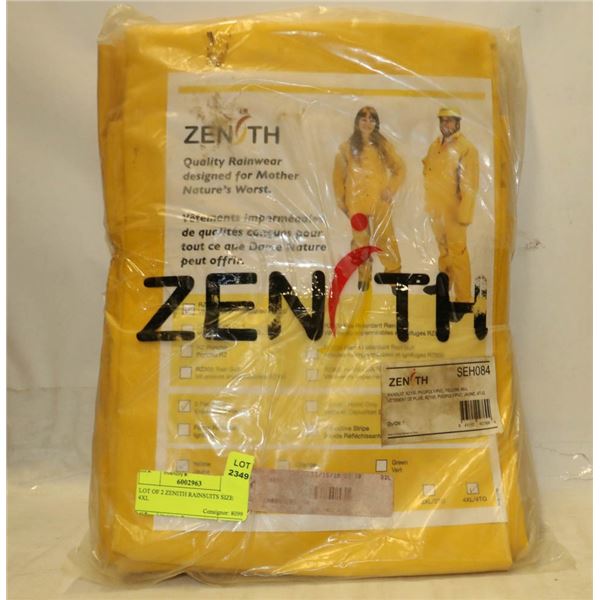 LOT OF 2 ZENITH RAINSUITS SIZE 4XL