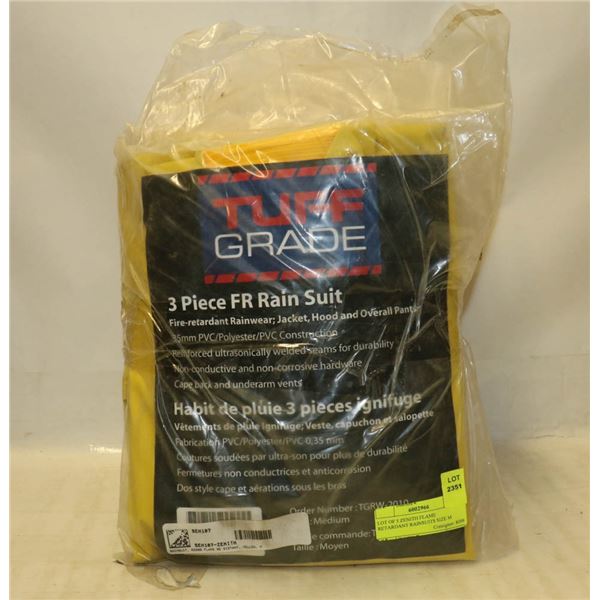 LOT OF 5 ZENITH FLAME RETARDANT RAINSUITS SIZE M