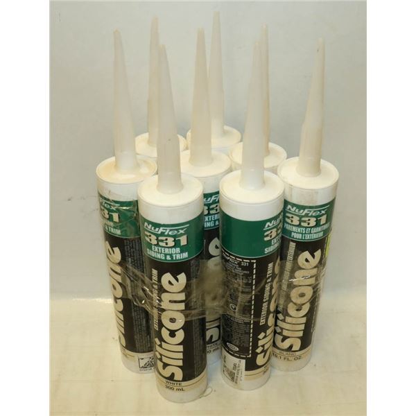 8 TUBES OF NUFLEX EXTERIOR SIDING & TRIM SILICONE