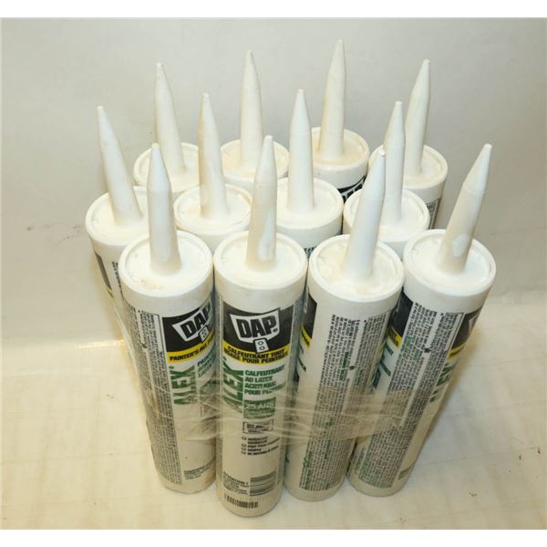 12 TUBES OF DAP PAINTERS ALL PURPOSE ARCRYLIC