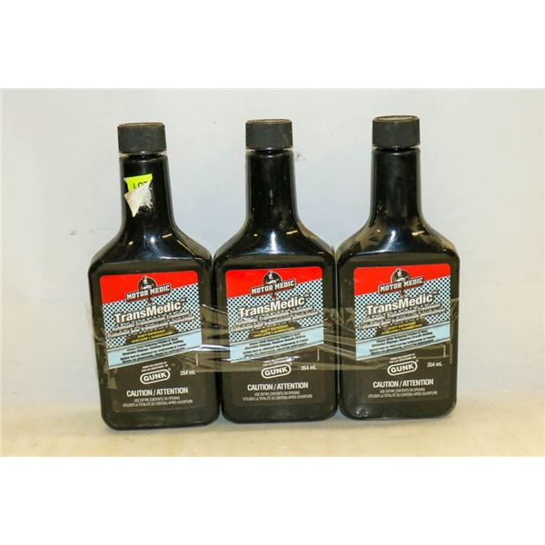 3 BOTTLES OF MOTOR MEDIC TRANSMEDIC AUTOMATIC