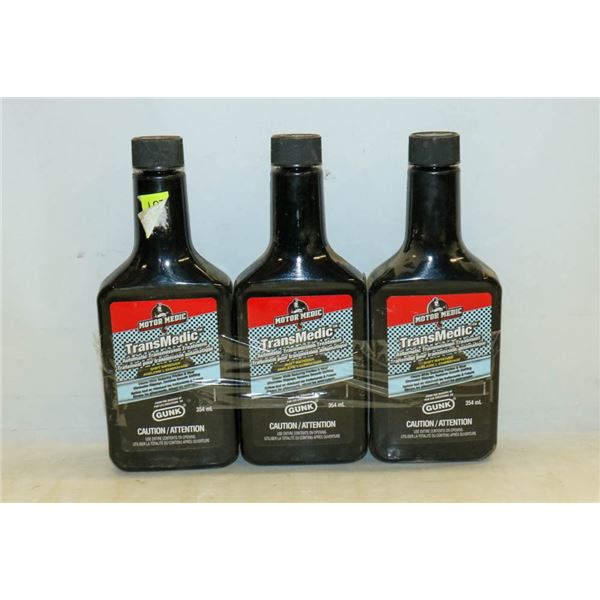 3 BOTTLES OF MOTOR MEDIC TRANSMEDIC AUTOMATIC