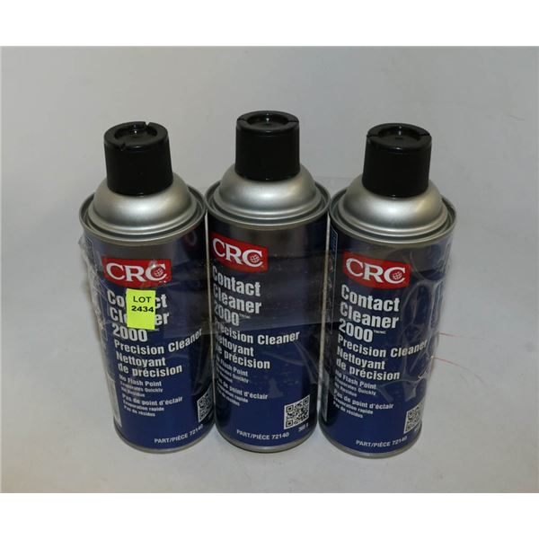 3 CANS OF CRC CONTACT CLEANR 2000 368ML