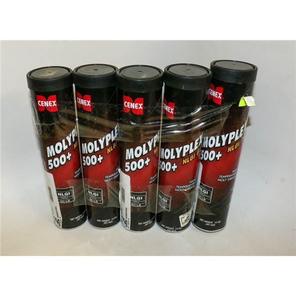 5 TUBES OF MOLYPLEX 500 PLUS HI TEMP MOLY GREASE