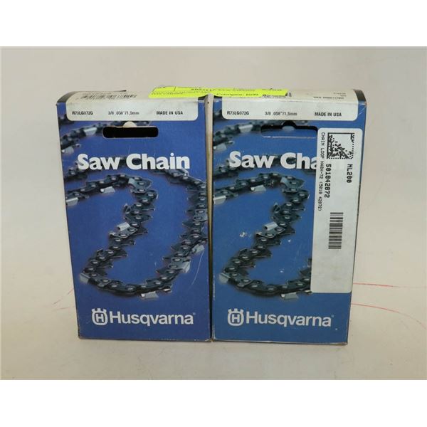 LOT OF 2 HUSQVARNA SAW CHAINS H48 CHISEL