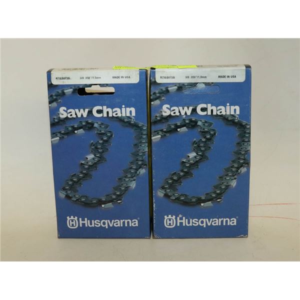 LOT OF 2 HUSQVARNA SAW CHAINS H48 CHISEL