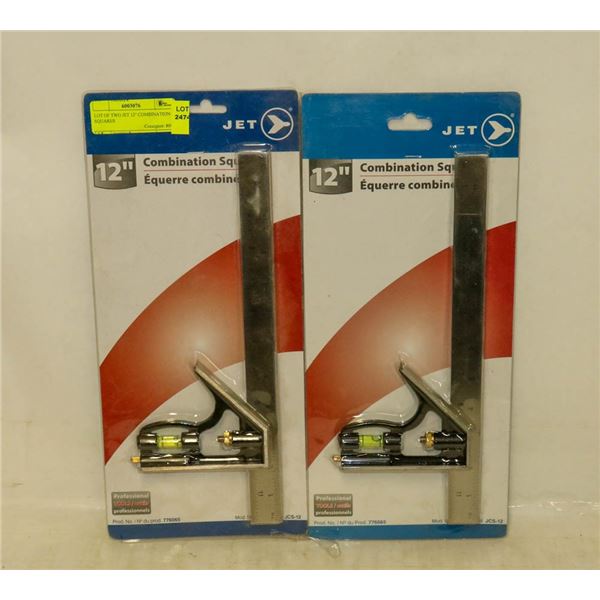 LOT OF TWO JET 12" COMBINATION SQUARES