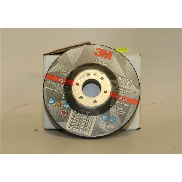 CASE OF 10 3M SILVER DEPRESSED CENTER GRINDING