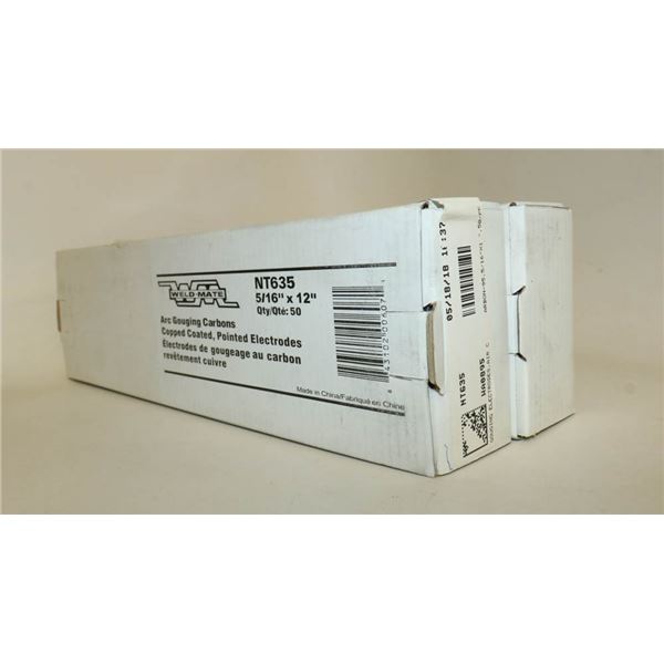 TWO BOXES OF WELDMATE ARC GOUGING CARBONS