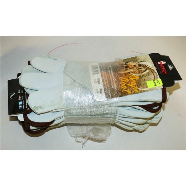 5 PAIRS OF GOAT LEATHER GLOVES SZ LARGE
