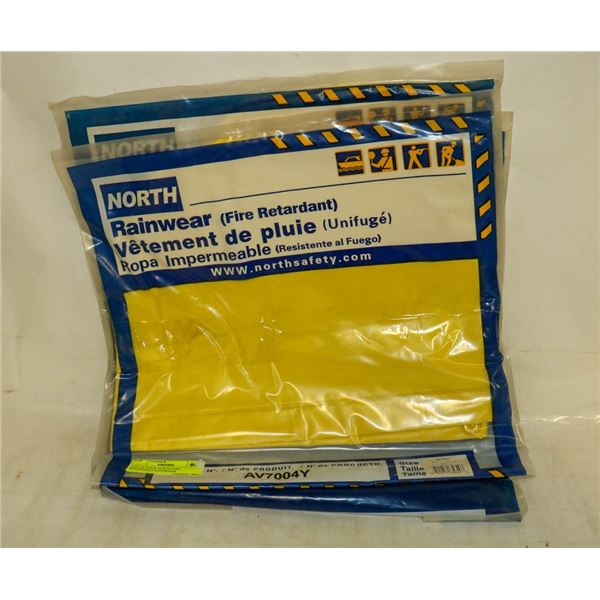 LOT OF FOUR NORTH FIRE RETARDANT RAINWEAR