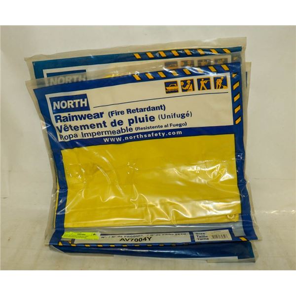 LOT OF FOUR NORTH FIRE RETARDANT RAINWEAR