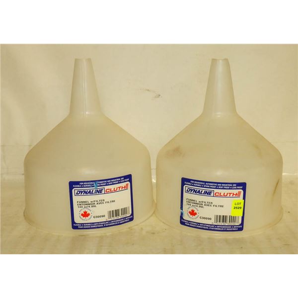 LOT OF 2 DYNALINE FUNNEL WITH FILTER