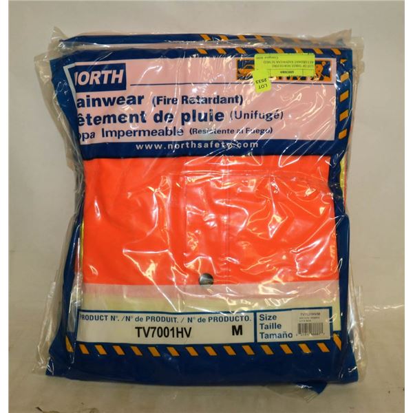LOT OF THREE NORTH FIRE RETARDANT RAINWEAR SZ MED