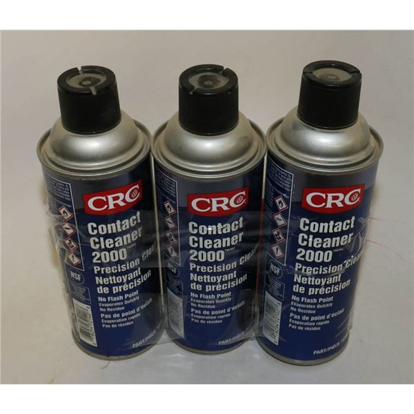 3 BOTTLES OF CRC CONTACT CLEANER 2000