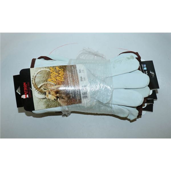 6 PAIRS OF WATSON GOAT LEATHER DRIVER STYLE GLOVES