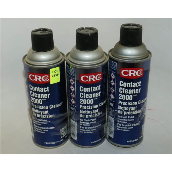 3 CANS OF CRC CONTACT CLEANER 2000 368G EACH
