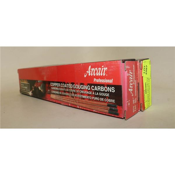TWO BOXES ARCAIR COPPER COATED GOUGING CARBONS