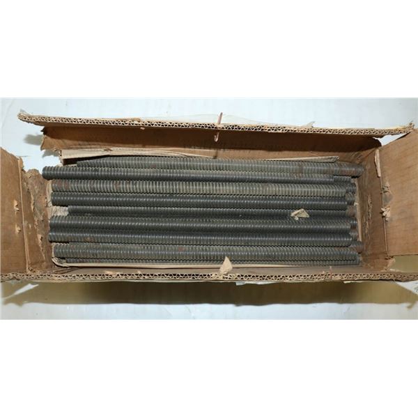 BOX OF 15 THREADED STEEL RODS 3/4" X 18"