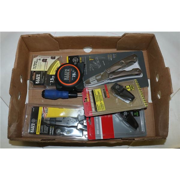 KLEIN TOOLS FLAT LOT PLUS OTHER ITEMS