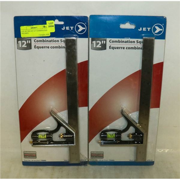 LOT OF TWO JET 12" COMBINATION SQUARES