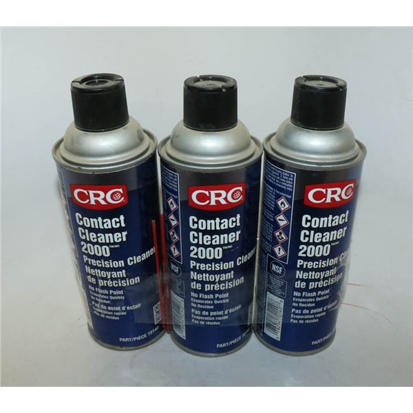 3 BOTTLES OF CRC CONTACT CLEANER 2000 368G EACH