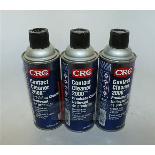 3 BOTTLES OF CRC CONTACT CLEANER 2000 368G EACH