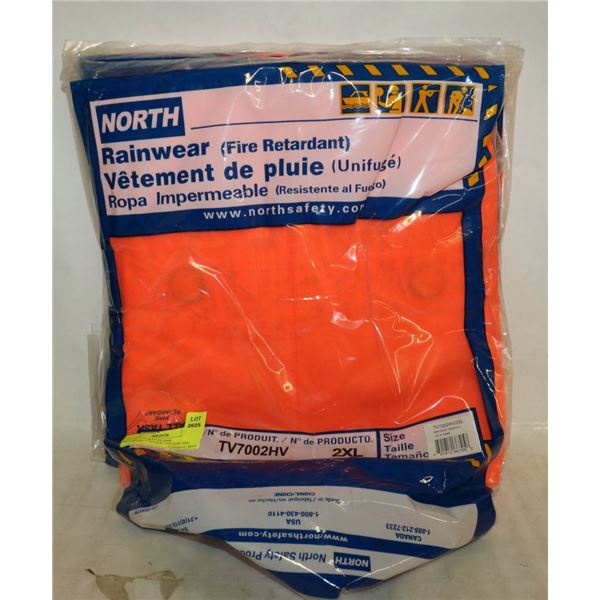 LOT OF 3 NORTH FLAME RETARDANT RAINSUITS SIZE 2XL