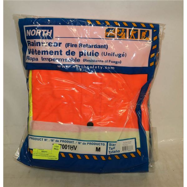 LOT OF 3 NORTH FLAME RETARDANT RAINSUITS SIZE MED