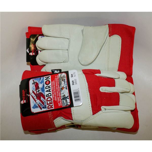 BUNDLE OF INSULATED RED BARON GLOVES SZ L