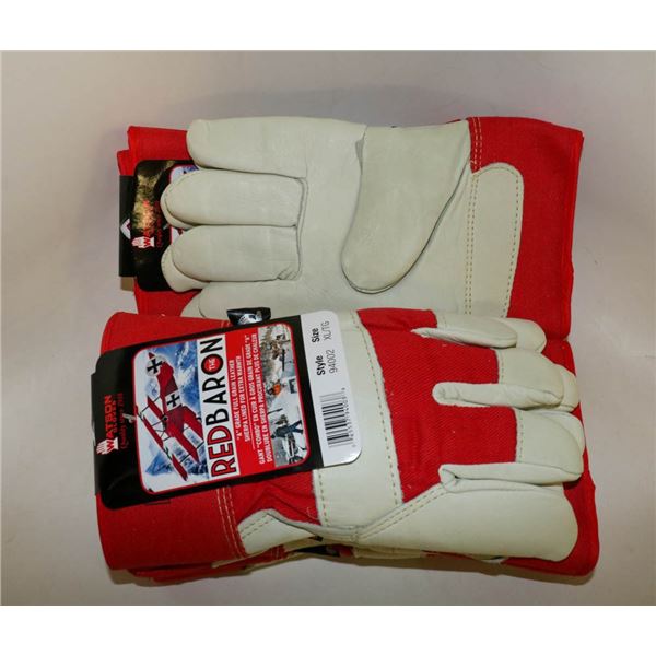 BUNDLE OF INSULATED RED BARON GLOVES SZ XL