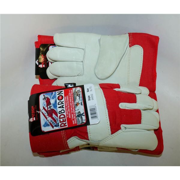 BUNDLE OF INSULATED RED BARON GLOVES SZ XL